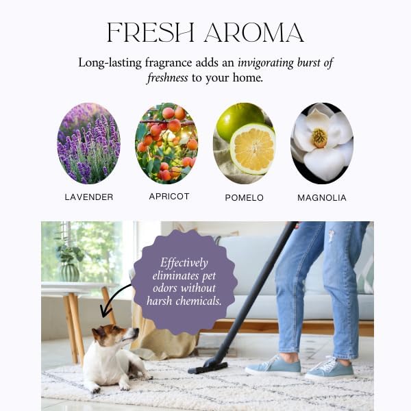 Home Lavender Dreams Carpet Deodorizer Powder For Home, Vaccuuming Upholstery, Pet Urine, Dog Bed/Cat Litter Box– Eliminates Odors, Pet-Friendly - Lavender, Pomelo & Magnolia