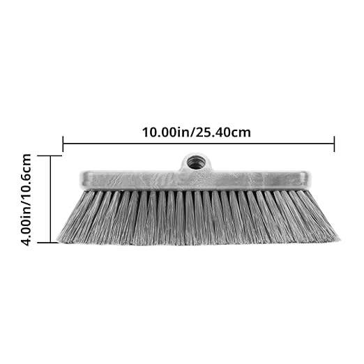 SPARTA 41278EC02 Flo-Thru Plastic Wall Scrub Brush, Equipment Brush With Soft Nylex Bristles For Industrial Kitchens, Hospitals, Commercial Cleaning, 4 Inches, White