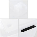 50 Quart Large Storage Boxes with Wheels, 4-Pack Clear Plastic Storage Bins with Lids