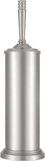 Stain Nickel Toilet Brush and Holder Set, Stainless Steel Toilet Brush for Bathroom,Heavy Duty Silver Toilet Bowl Brush,Deep Cleaning Modern Toilet Cleaner Brush -Space Saving, Covered Brush