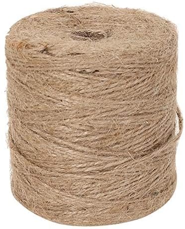 984 Feet Jute Twine String 1mm Natural Thin Twine for Crafts Gardening Garden Plant Gift Wrapping Art Decoration Packing Material Christmas Twine (2 ply)