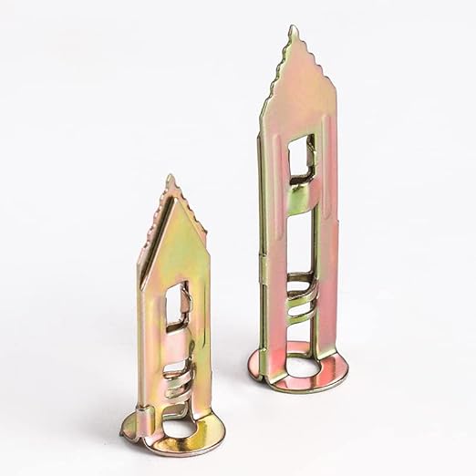 #8 300pcs self-Drilling Drywall Anchors Galvanized Yellow - no Drilling or Wall Drilling 150 Anchors + 150 Screws