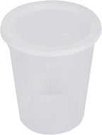 Restaurantware Plastic Food Container 100 Pack of 40 oz Clear Microwave-Safe Storage Container With Lid Leakproof Round Shape Disposable Freezer-Safe