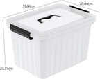 18 Quart Storage Boxes, 4-Pack Clear Plastic Storage Bins with Lids