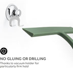 GÜTEWERK Shower Squeegee for Glass Doors, Silicone Window Squeegee, Bathroom and Glass Cleaning - Green - 11 Inch