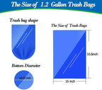 1.2 Gallon 120 pcs(1-1.2 Gal) Small Clear Trash Bags, Strong 1 Gallon 1.2 Gallon 1.3 Gallon Garbage Bags, Bathroom Trash Can Bin Liners,Mini Bags Waste Basket Liner,Fit 5 Liter, 1-1.2 Gal (1.2C120)