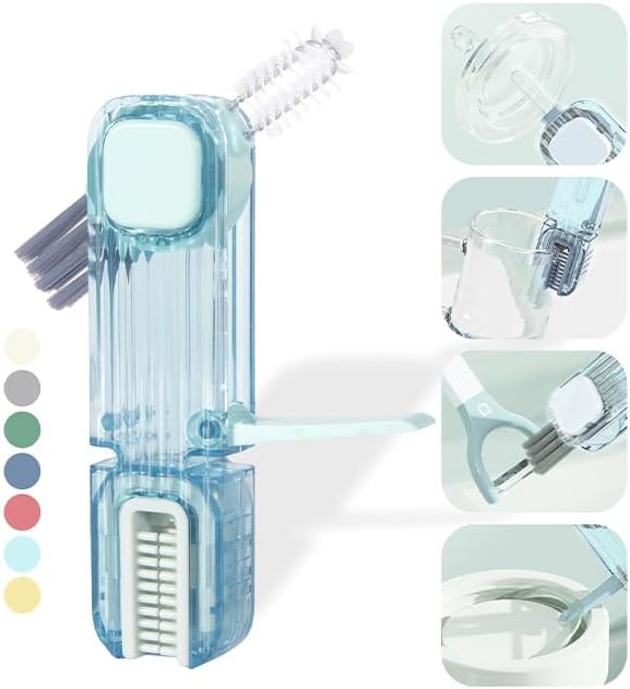 4 in 1 Cup Lid Gap Cleaning Brush, Multifunctional Insulation Bottle Cleaning Tools, Mutipurpose Tiny Silicone Cup Holder Cleaner, Home Kitchen Cleaning Tools