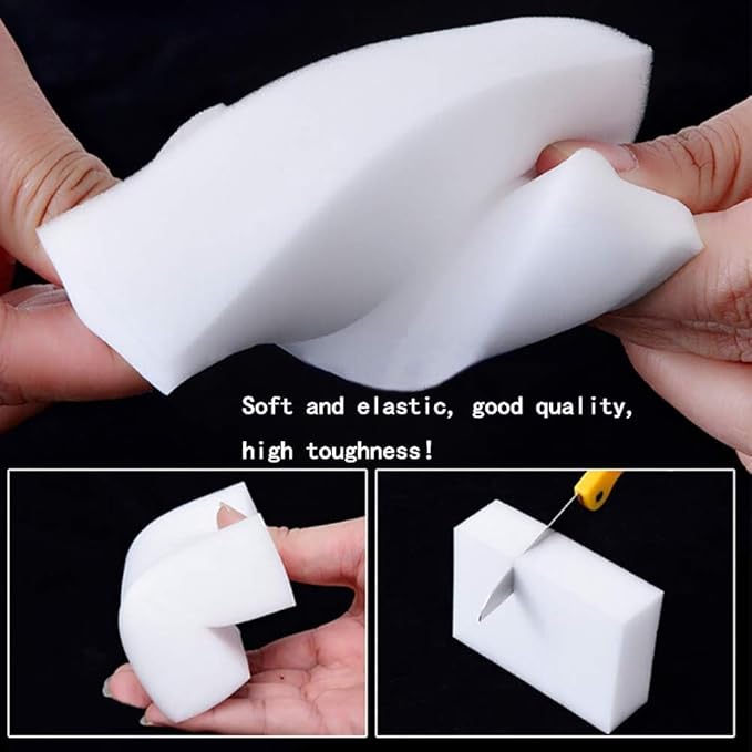 SmilePowo 50 Pack Magic Cleaning Sponges Eraser,Multi-Functional Premium Melamine Sponge Foam Cleaning Pads,Dish,Household Cleaning Scrub Sponge for Kitchen,Furniture,Bathroom