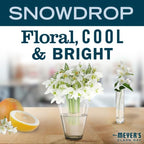 Mrs. MEYER'S Clean Day Snow Drop Scent Variety Pack, Liquid Hand Soap 12.5 Fl Oz, Dish Soap 16 Fl Oz, Multi-Surface Cleaner 16 Fl Oz, Room Freshener 8 Fl Oz,Hand Soap Refill 33 Fl Oz, 1 CT