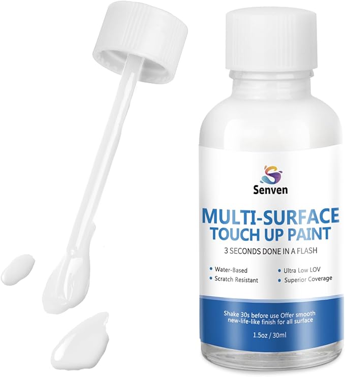 Appliance Paint White Appliance Touch Up Paint High-Gloss White Touch Up Paint Pen Scratch Repair for Appliances Refrigerators Metal Surfaces Dishwasher Dryer Microwave Washers