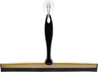 iDesign Bathroom Shower Squeegee with Wall Hook - Black/Soft Brass