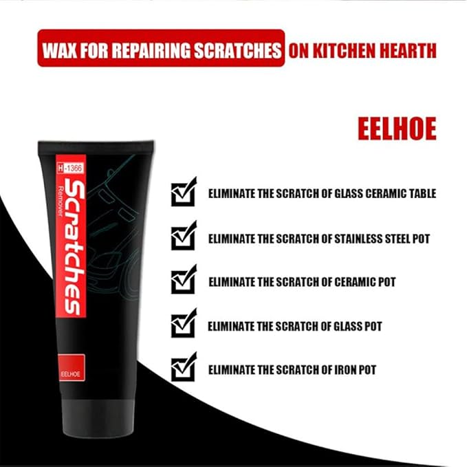RJDJ Scratch Free Stove Top Scratch Remover, Cooktop Heavy Duty Cleaner And Polish, Glass Ceramic Stove Top Cleaner, Multipurpose Cooktop Cleaner for Household (1PC)