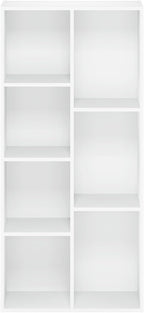 Furinno Luder Bookcase / Book / Storage , 7-Cube, White