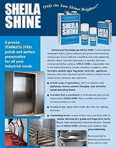 Sheila Shine Stainless Steel Polish & Cleaner | 12 x 10 oz Aerosol Spray Can| Protects Appliances from Fingerprints and Grease Marks | Residue & Streak Free |10 Oz Aerosol Can | Pack of 12