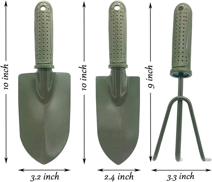 3 in 1 Garden Tool Shovel for Digging Gardening Trowel for Lawn Planting Alloy Spade Plastic Handle Anti Slippery