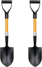 Ashman Round Shovel (Medium) – (2 Pack) – 27 Inches in Length, Durable Handle, Round Shovel with Comfortable Grip with a Sturdy Blade, Multipurpose Premium Round Point Blade Shovel.
