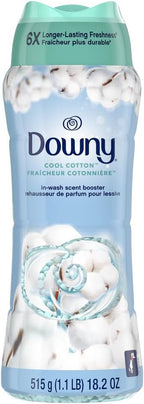 Downy Cool Cotton In-Wash Laundry Scent Booster Beads, 18.2 oz, laundry scent beads, Long-lasting Freshness