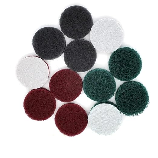 60 PCS 1 Inch 25mm 240-800 Grit Multi-Purpose Flocking Scouring Pad Duty Nylon Cloth for Polishing & Grinding,400