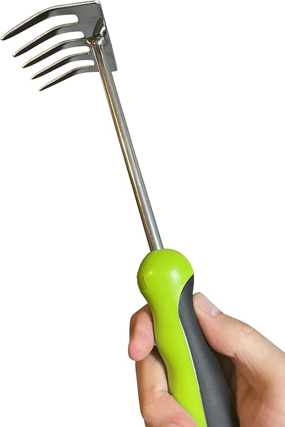 Garden Guru Stainless Steel Hand Rake Cultivator Tiller Tool - Stainless Steel for Ultimate Strength - Rust Resistant - Ergonomic Handle - Gardening Cultivating Loosening Weeding Mulching (4 Pack)