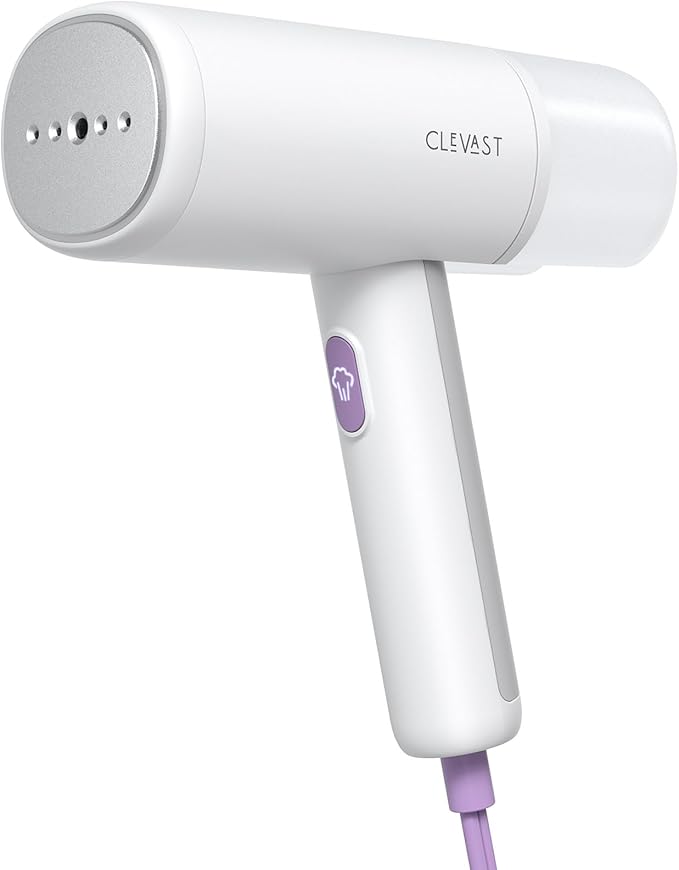 CLEVAST Travel Steamer for Clothes - Portable Handheld Garment Steamer for Clothing, Small Foldable Travel Size Fabric Wrinkle Remover, 30-Second Fast Heat Up, 1000W Powerful Steam Output, 120V Only