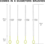 Straw Clean Brush Extra Long 12 Inch Straw Tube Brushes for Cleaning, Reusable Drinking Straw Cleaner Brush Set, Glass Pipe Cleaning Brush