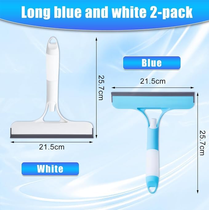 3 in 1 Spray Squeegee, WindowSqueegee with Spray 3 in 1 WindowSqueegee Cleaner, Spray WindowSqueegee Cleaner Tool with SprayBottle, for Car, Home, Kitchen Window（Blue+White）