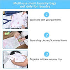 5 Pcs Mesh Laundry Bags for Delicates with Zipper, Lingerie Bags for Laundry, Travel Storage Organize Bag, Clothing Washing Bags for Laundry,Blouse, Hosiery, Stocking, Underwear, Bra and Lingerie