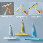 Shower Squeegee for Glass Doors 3 in 1 Spray Squeegee Window Squeegee Windshield Cleaner Tool Squeegee for Window Cleaning for Home Kitchen Car Windows (White)