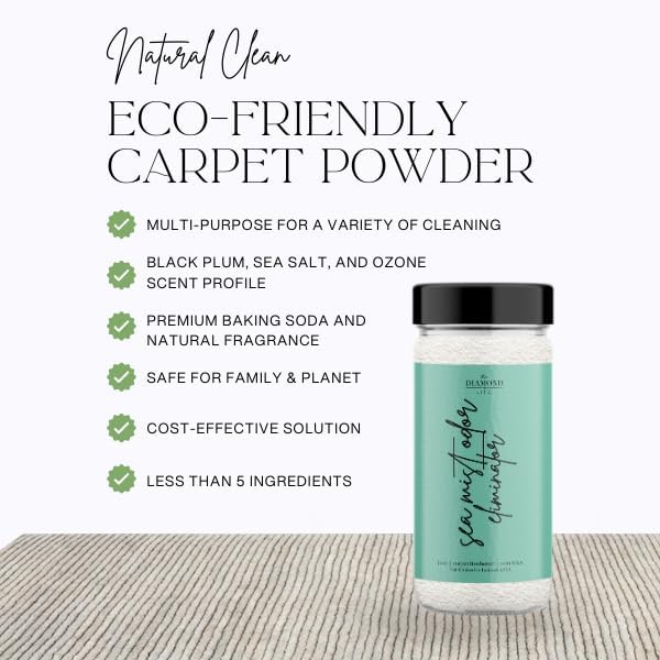 Home "Refresh" & "Sea Mist" Carpet Deodorizer Powder For Home, Vaccuuming Upholstery, Pet Urine, Dog Bed/Cat Litter Box(Two Pack)