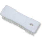 SPARTA Comfort Grip Scrub Brush Hand Brush for Bathroom, Kitchens, Countertop, Plastic, 8 Inches, White