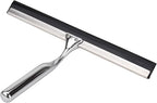 Aliglow All Purpose Stainless Steel Squeegee for Glass Shower Doors, Car Window, Home Mirrors, Bathroom Shower Cleaner Wiper 10 inches