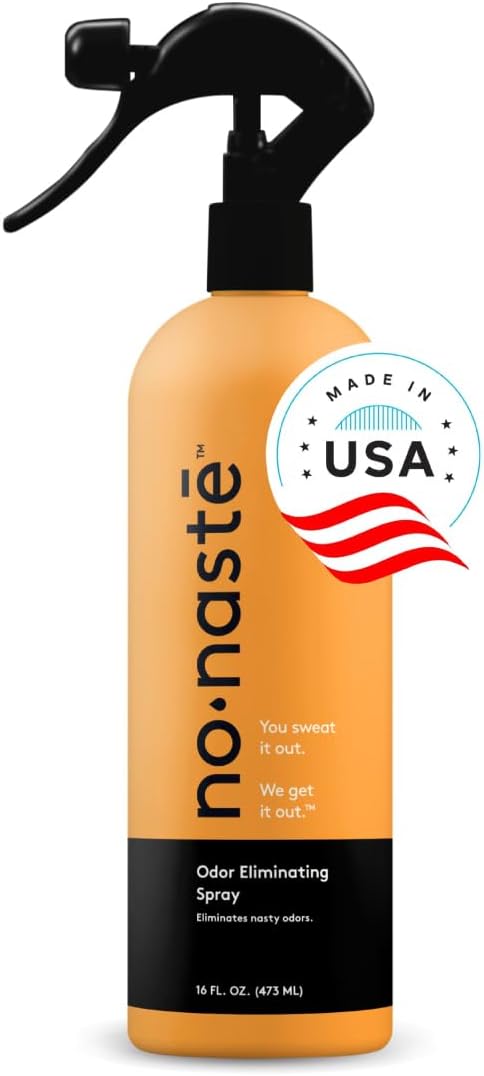 Nonaste Odor Eliminating Spray for Shoes, Gym Bags, Sports Gear & Yoga (16 Oz, Pack of 1) | Long-Lasting Fabric Refresher with Enzymes | Shoe Deodorizer & Gym Bag Deodorizer, Fabric-Safe