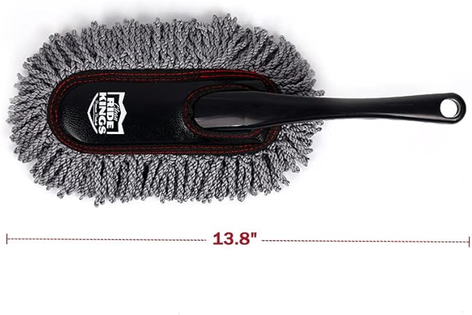 Car Cleaning Supplies，Car Duster Exterior Scratch Free,with Wax Cotton Hair， Dust Brush with Extendable Telescoping Handle to Remove Dust Pollen,Duster for RV,Truck,and Motorcycle