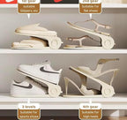 Shoe Slot Organizer, 4-Speed Adjustable Shoe Organizer Slots, Space-Saving Storage Rack for Slippers or Shoes (White/Yellow/Gray) (8Pack/12Pack/20Pack) (Yellow, 12 Pack)
