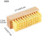Shoe Cleaning Brushes, Wooden Shoe Sole Bottom Scrub Brush, Stiff Nylon Bristles Scrubbing Stubborn Stains - 3 Pack
