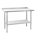 Hally Stainless Steel Table for Prep & Work 24 x 48 Inches, NSF Commercial Heavy Duty Table with Undershelf and Backsplash for Restaurant, Home and Hotel