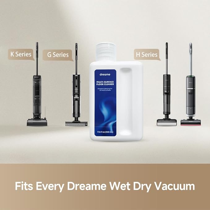 dreame Cleaning Solution Compatible with H12 PRO/G10 Pro/H13 PRO/H12S/H12 Pro FlexReach/H12 Dual/G10 Combo/G10/K10/K10 Plus Wet Dry Vacuum Cleaner (16.9 OZ)