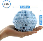 2pcs Laundry Ball - Natural Non-Chemical Detergent Laundry Balls for Washing Machine - Eco Friendly Wash Ball & Detergent Alternative for 2000 Washings(Light Blue)