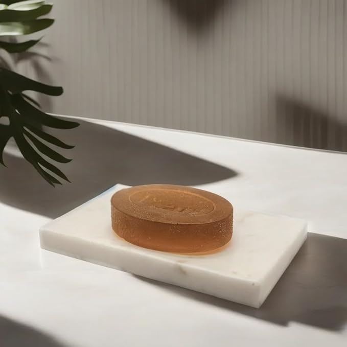 White Soap Dish Tray Marble Soap Holder Trinket Plate for Bathroom Sink Kitchen Countertop Bedroom Vanity Bathroom Accessory Rectangular