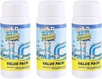 Dodorado Wild Sink and Drain Cleaner Powder,Powerful Foaming Pipe Cleanser Powder - Kitchen, Bathroom Drain Opener for Clog Prevention (3 PCS)