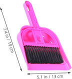 Miniature Broom and Dustpan Set 10pcs for Pet Cage Cleaning, Bright Pink and Blue, Suitable for Guinea Pigs, Hamsters, Chinchillas, Hedgehogs, and Reptiles, Small Animal Cage