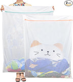Tenn Well Extra Large Mesh Laundry Bags, 2 Pack 43 x 35 inch Jumbo Delicates Bag for Washing Machine, Large Mesh Bags for Delicates, Coats, Blankets, Bedding, Toys, Pet Items