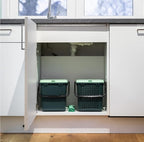 bioMat AirBox Compost Bin for Countertop with 2.6 Gallon Compostable Trash Bags (125 Bags with Handle Ties), BPI Certified