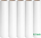 8.7 inch Lint Roller Refills Only, Compatible with Mammoth Lint Roller, Extra Large Sticky Roller Refill 5 Rolls, 60 Sheets per Roll, Total 300 Sheets, Perfect for Pets (8.7'' Wide)