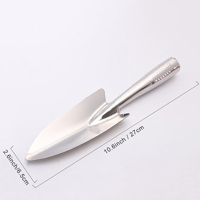 Stainless Gardening Shovel Set,Heavy Duty One-Piece Small Garden Trowel Hand Shovel Gardening Tools for Planting, Digging, Weeding, Moving and Smoothing, Gardening Gifts for Women