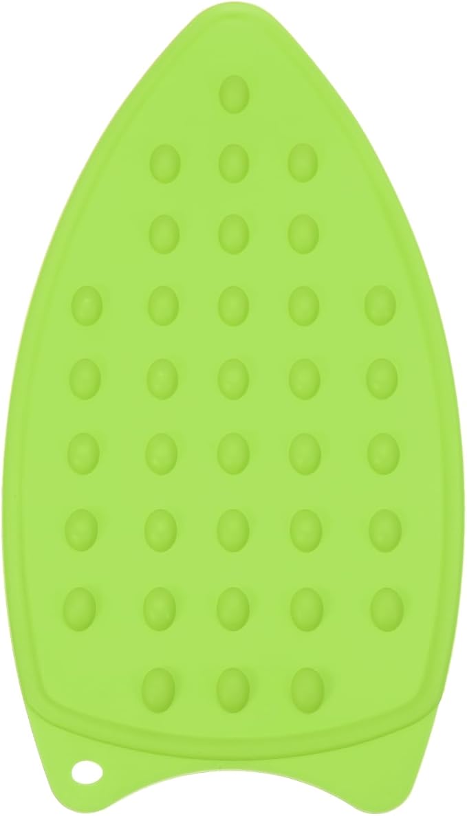PATIKIL Silicone Iron Rest Pad, Multipurpose Hot Heat Resistant Iron Rest Plate Protective Pad for Ironing Board Hot Resistant Steamer Steam Compact Mat, Green