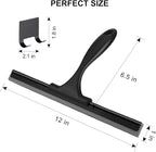 SetSail Squeegee for Shower Glass Door All-Purpose Shower Squeegee for Glass Doors Black Window Squeegee with Hook for Car Window Cleaning 12 Inch
