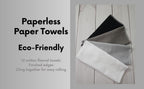 Paperless Towels, 12-12" X 10" Washable Paper Towels, Reusable Paper Towels, 100% Cotton (Grey Tones)