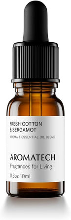 AromaTech Fresh Cotton and Bergamot Essential Oil Blend: Luxury Hotel Inspired Aromatherapy with Bergamot, Fresh Cotton & Sandalwood for Ultrasonic Diffusers & Nebulizers - 0.3 fl oz, 10 mL