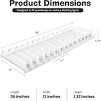 15-Pack Spring-Loaded Shelf Pushers Kit, 15in for 29–38 oz Products – Automatic Retail Display Organizer for Gondola & Store Shelves